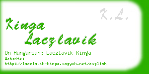 kinga laczlavik business card